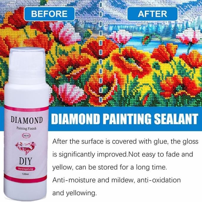 

ready 120ml Diamond Painting Glue Wax Lem 5D Pelindung Lukisan Glue murah