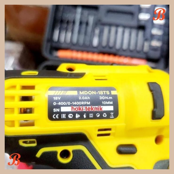 [HKT] MDON 18TS BOR IMPACT BATERAI 18 VOLT BOR CORDLESS MDON 18V 2 BATRE