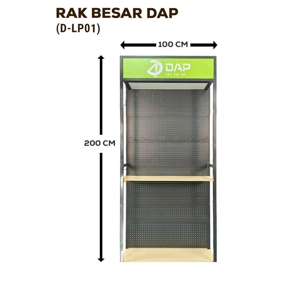 new RAK DAP SEDANG / RAK PAJANGAN ACCESSORIES 200 x 100 x 30 cm RAK DAP murah