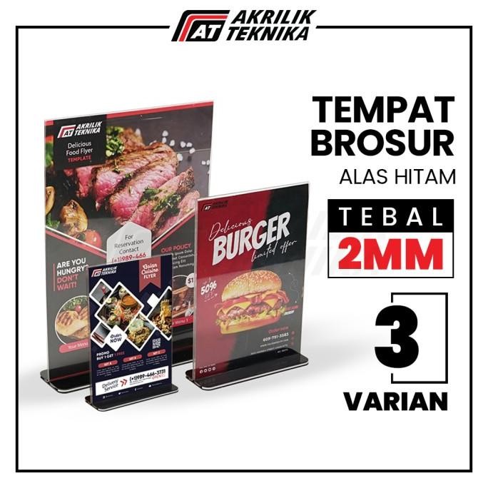 

tyS TENT HOLDER / TENT CARD / PAPAN NOMOR MEJA A6 ALAS HITAM UNIK