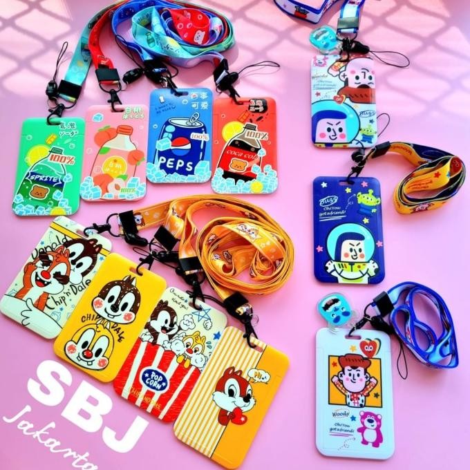 

tyS Tempat kartu ID card holder / name tag ada tali lanyard bahan hardcase