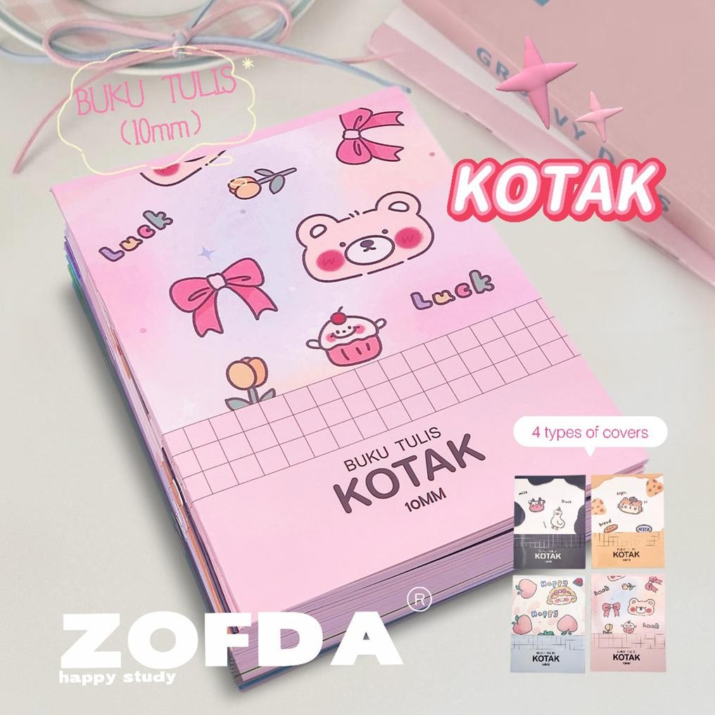 

Premium Zofda Buku Catatan Notebook Grid 10Mm Buku Kotak Lucu Buku Notebook Aesthetic Anak Buku Tulis 38 Lembar High Quality