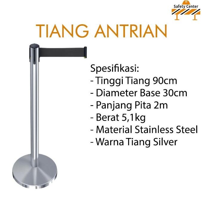 

tyS Tiang Antrian / Queue Line Separator Stainless