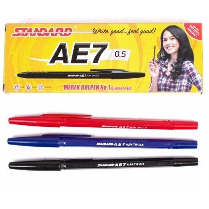

tyS Pulpen Standard AE-7 0.5 isi 12 Pcs