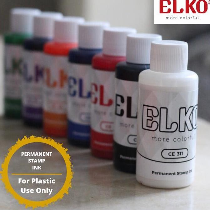 

tyS Tinta Stempel Permanen Plastik Expired Date Warna HITAM - ELKO 100 ML