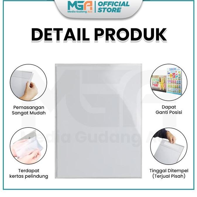 

tyS Tempat Brosur Tempel A3 / Tempat Poster Tempel Dinding Akrilik - Sign Holder untuk Display Poster Marketing dan Promosi
