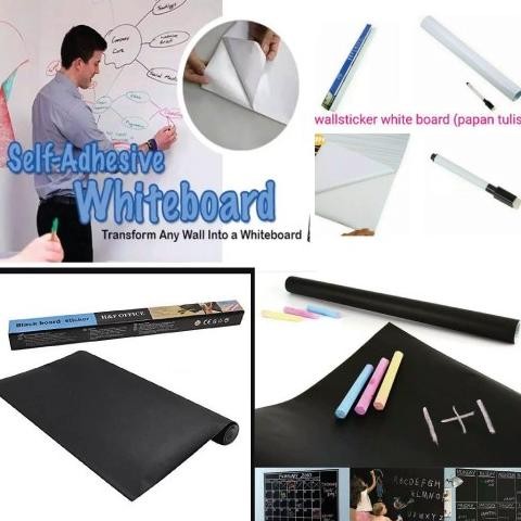 

tyS Papan Tulis White Board wallpaper Warna Putih Size 45cm x 2m
