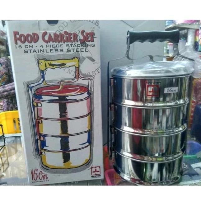 MASPION RANTANG STAINLESS STEEL SUSUN 4/ RANTANG 16CM SUSUN 4/FOOD CARRIER SET 16CM SUSUN 4