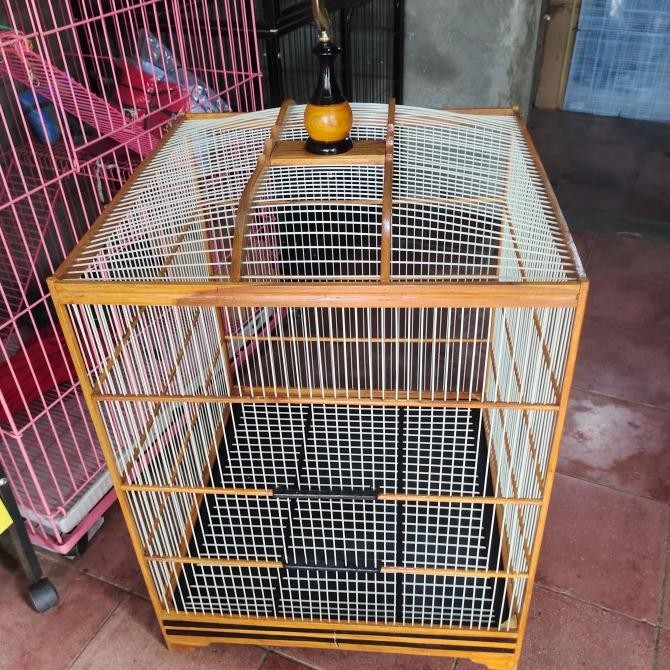 Grosir Sangkar Burung Cucak Rowo,Jagal Papua,Jalak Bali Dll,Kayu Jati Fiber.