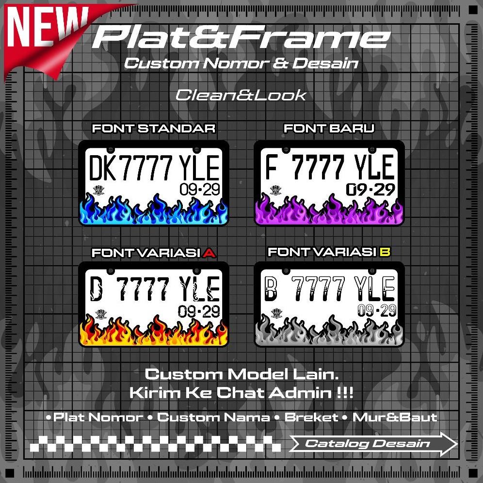 Plat Nomor Motor Custom Jdm Plat Nomor Motor Akrilik Custom Desain Api