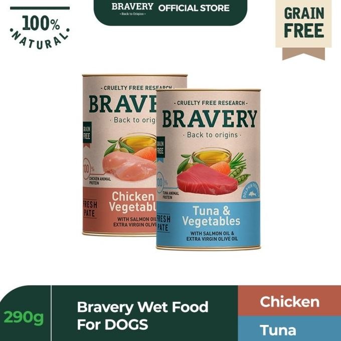 BRAVERY WET FOOD FOR DOG 290GRAM/MAKANAN BASAH/WET FOOD