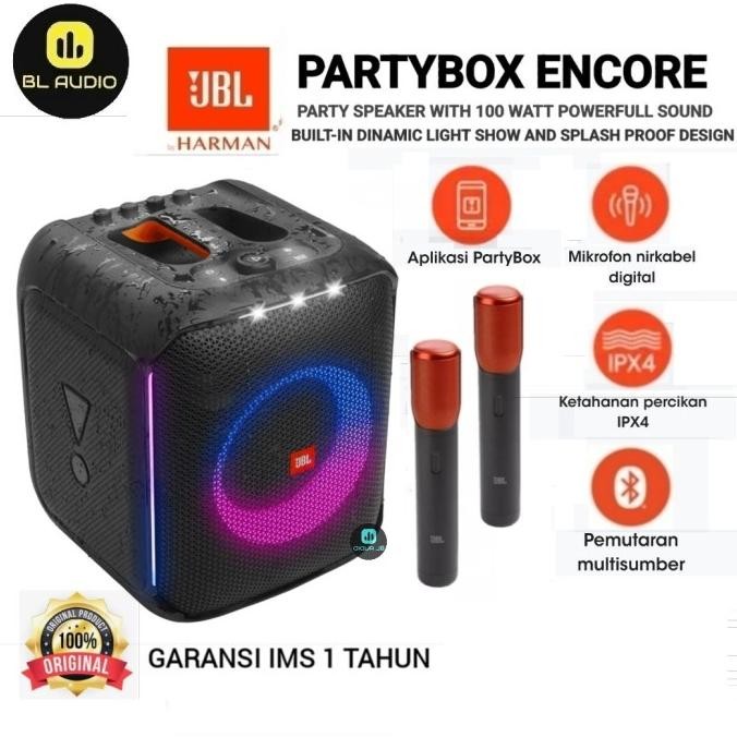 JBL PartyBox Encore  Party Box Encore & 2 Bh Mic Wireless  JBL
