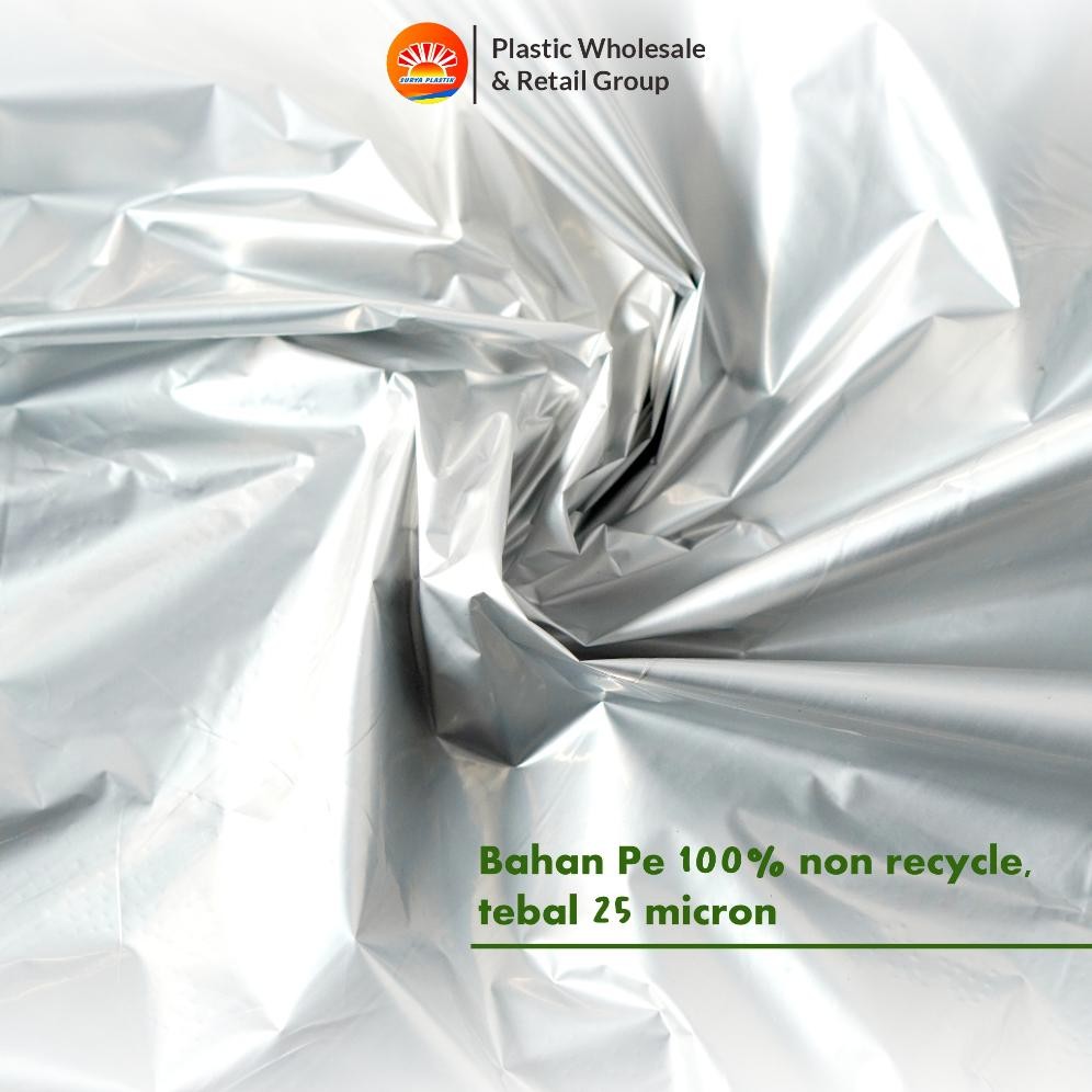 Plastik Mulsa Perak 1 Roll 8 Kg Mulsa Grenjeng Lebar 90 Cm Diskon