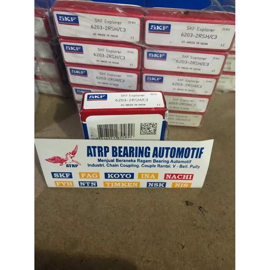 BALL BEARING 6203 2RSH/C3 6203 2RS C3 SKF ORIGINAL 17X40X12 murah