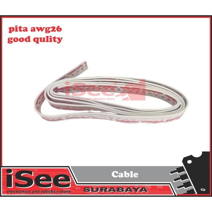 Kabel pita 6 jalur AWG26 Pipih Cable flat 6p pin 26 awg 26awg / 1 mete