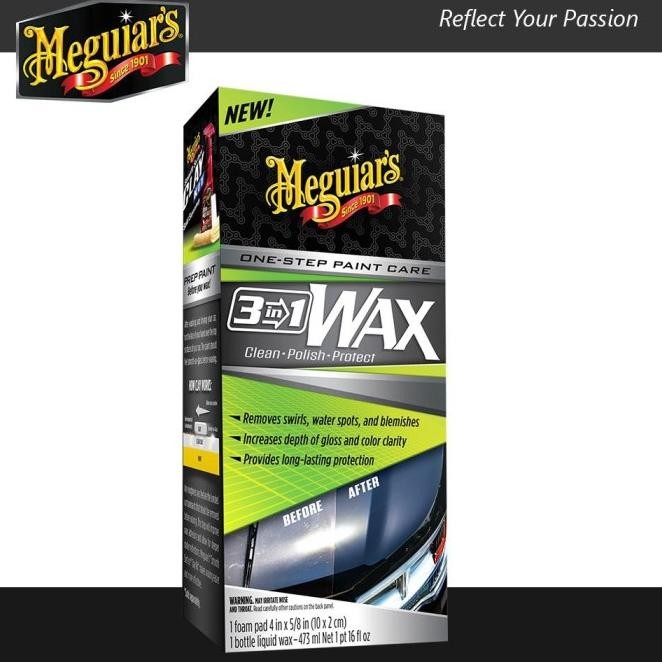 Meguiars 3 in 1 Wax 473 ml Wax Mobil Pengilap Mobil Wax Serba Guna