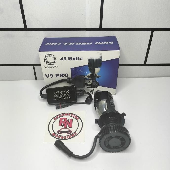 New Lampu Headlamp Projector Mini Lens H4 V9 PRO VINYX Cut Off Flat