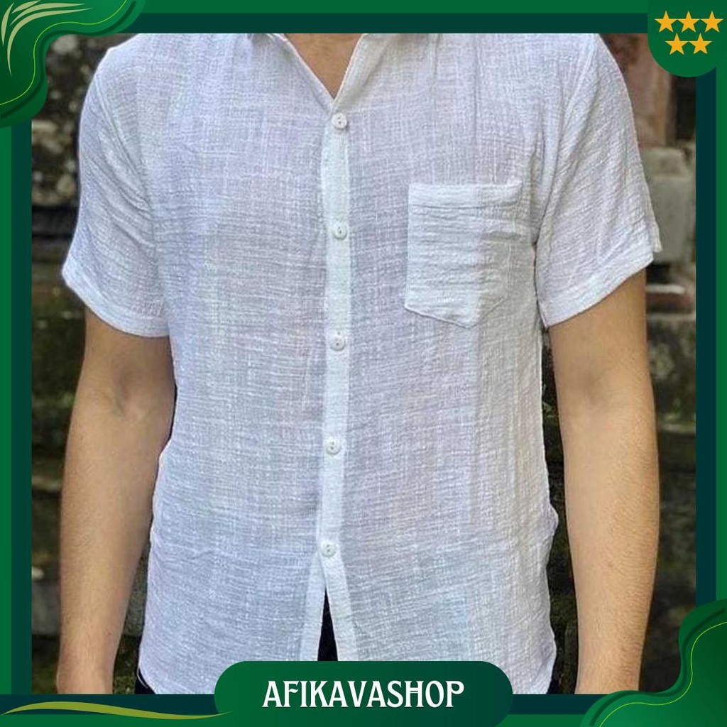 Baju Kemeja Serat Jagung || Kemeja Laki-Laki Siap Kirim