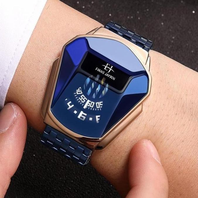 Grosir Diskon  Jam Tangan   Evans Jayden Jam Tangan Pria 9953-1 Rantai Stainless Steel Analog Sapphi