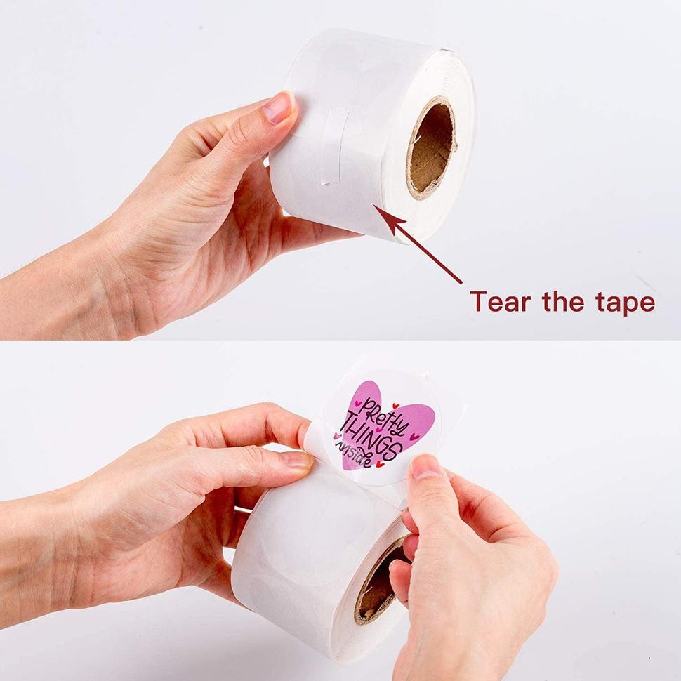 

1 ROLL [ISI 500PCS] Stiker Label Thank You 2.5 CM Sticker Dekorasi Segel Kemasan Makanan Tulisan Thankyou Ty For Your Order I Stiker Karakter Packing Pretty Things Inside Terimakasih Terima Kasih