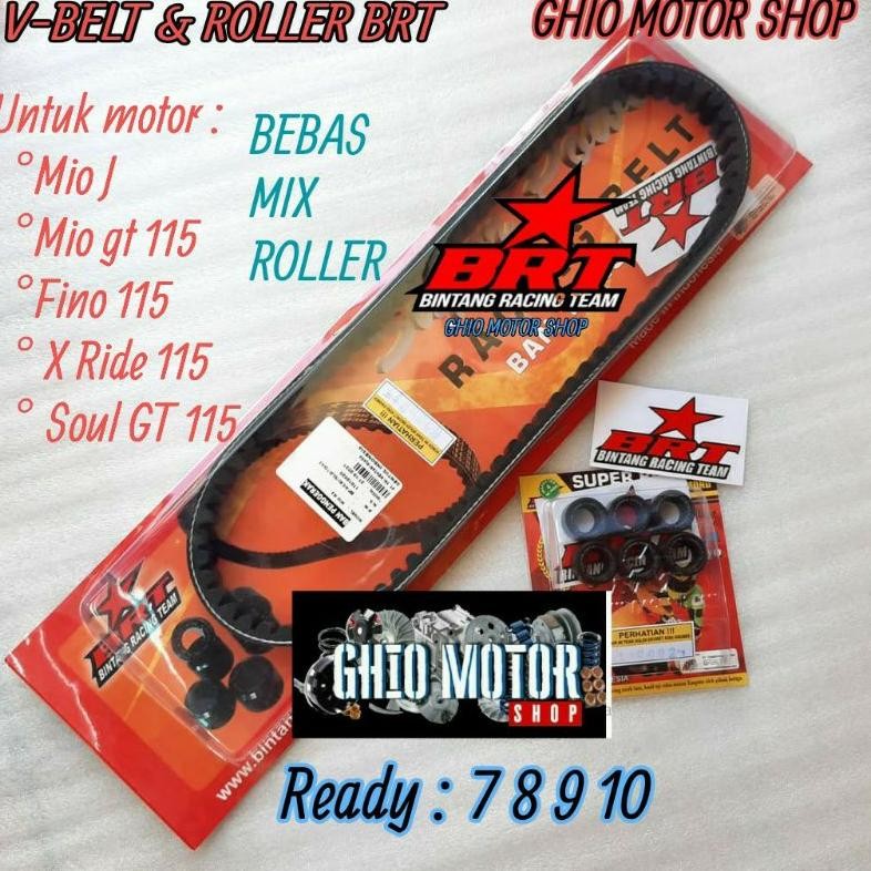 READY STOK Vanbelt + Roller BRT MIO J(54P) Roller BRT Mio Sporty Roller 5TL DRIVE BELT BRT mio J VEN