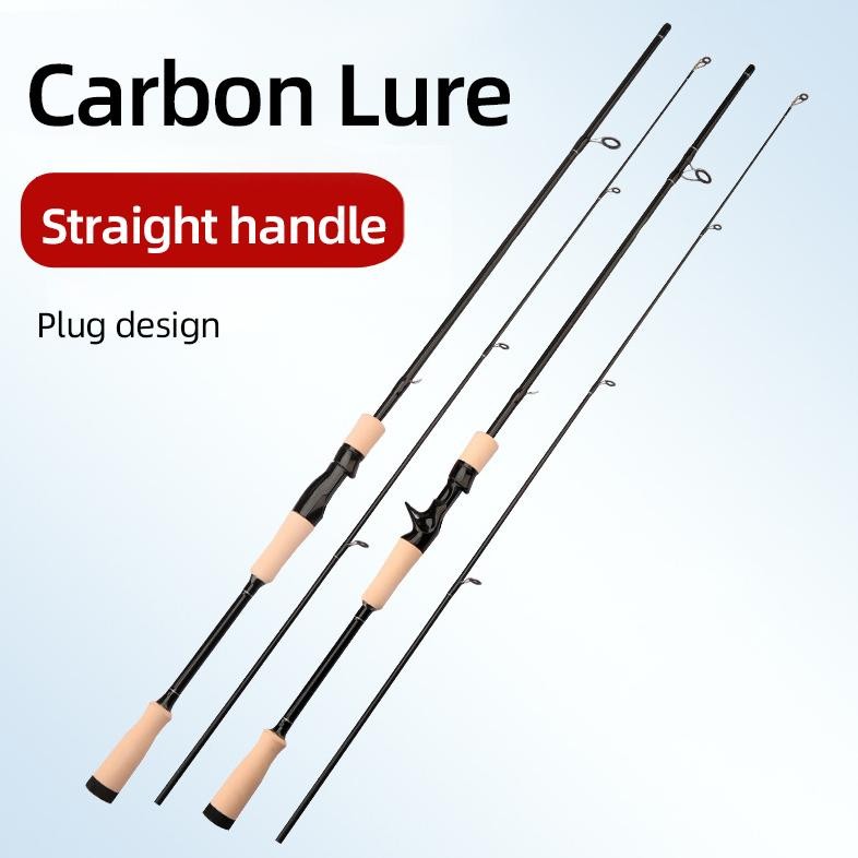 Promosi RamadhaniJoran umpan karbon ultraringan joran pancing gagang kayu sensitif jarak jauh