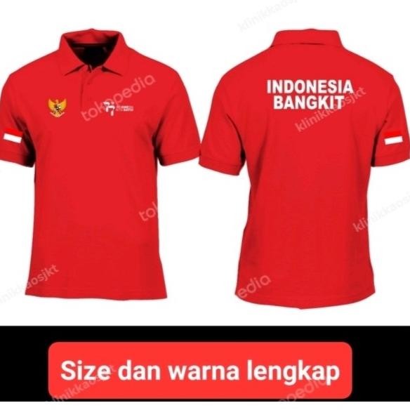dg-4 t-56 KAOS - BAJU POLO HUT RI 77 INDONESIA BANGKIT - POLO KEMERDEKAAN RI 77 Murah Viral