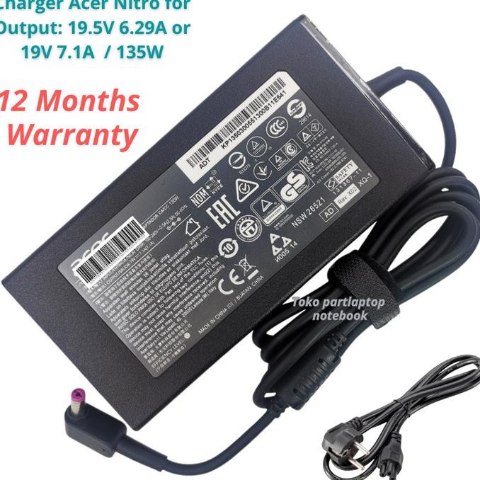 Charger Adaptor Laptop Acer Predator Nitro 5 An515-55 Notebook Adapter New Stok