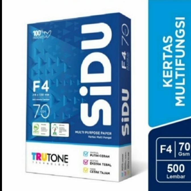 

tyS SIDU F4 70 RIM Kertas HVS Folio Sinar Dunia 70 gsm