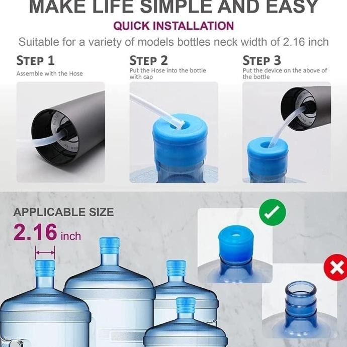 KERAN POMPA GALON ELEKTRIK BATERAI RECHARGEABLE 1200 MAH