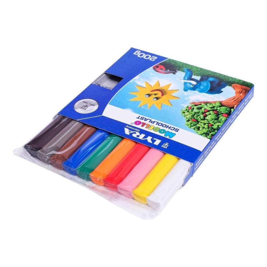 h-4 fg-87 Lyra Modelling Clay Schoolplast Plasticine Plastisin 1 Set 10 Warna Sale Original