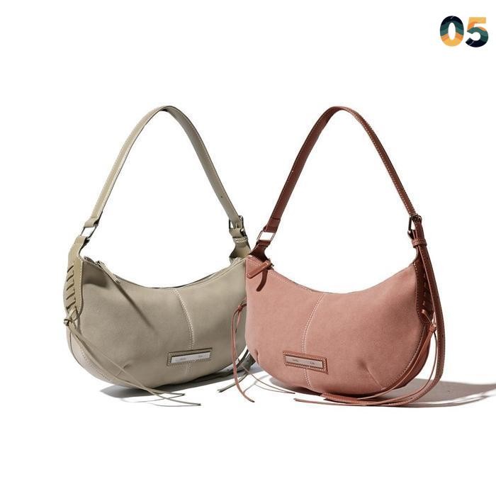 original matin kim half moon suede leather hobo bag