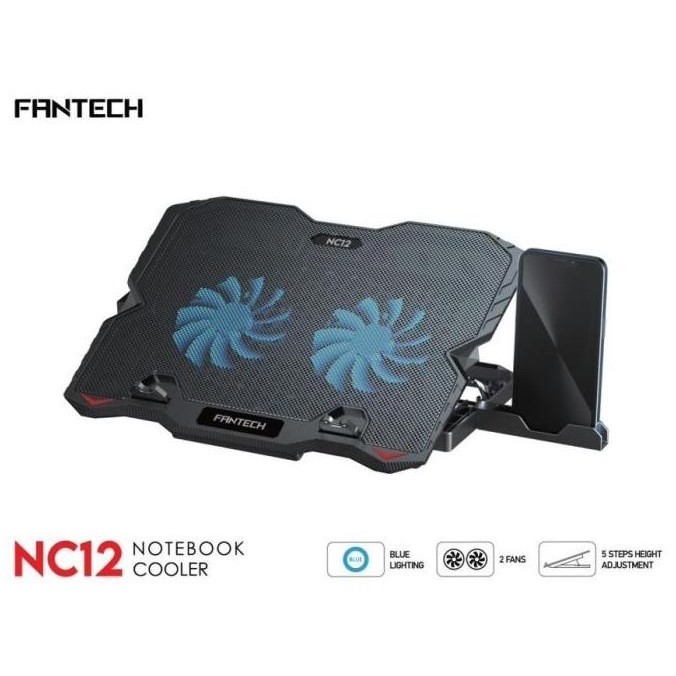 Fantech Nc12 / Nc-12 Cooling Pad Laptop Fan New Stok