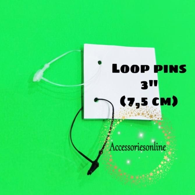 

new !!! Loop pin 3 inch / tali label baju / tali hang tag baju plastik 5000 pc murah