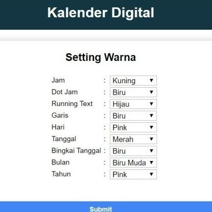 

new !!! jam kalender digital 32X32 CM murah