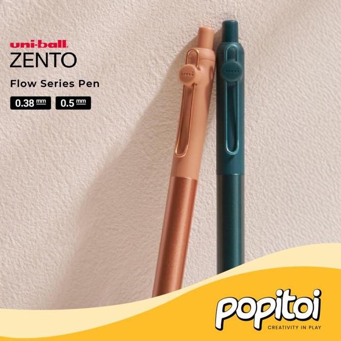 

NEW UniBall Zento UBN-ZF Flow Ballpoint Pen 0.38 0.5 mm Pulpen Bolpoin Uni Ball