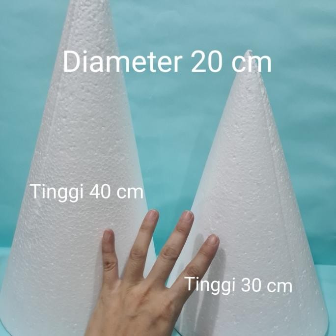 

tyS Diameter 20cm Gabus Kerucut Styrofoam Cone
