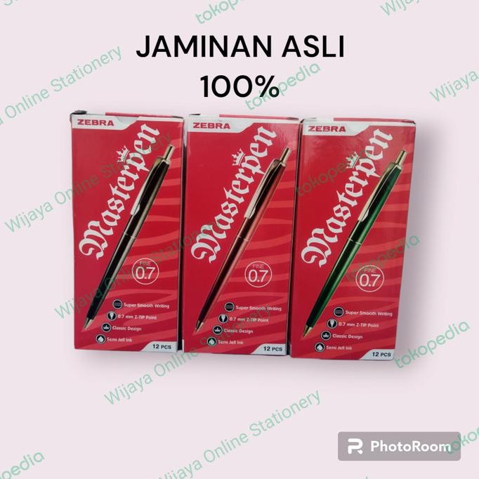 

TERMURAH - Bolpen ZEBRA MASTERPEN 0.7 (Lusin)