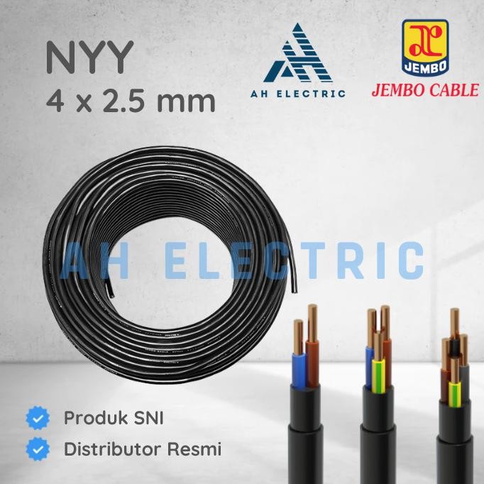 JEMBO Kabel NYY 4 x 2.5 mm rol @50m / 4x2.5 / 4x2,5 / 4x2