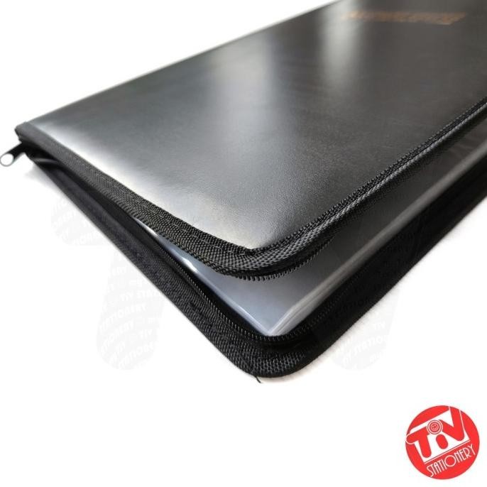 

new !!! Clear Holder Zipper Yushinca Document Keeper F4 / FC 60 Pockets murah