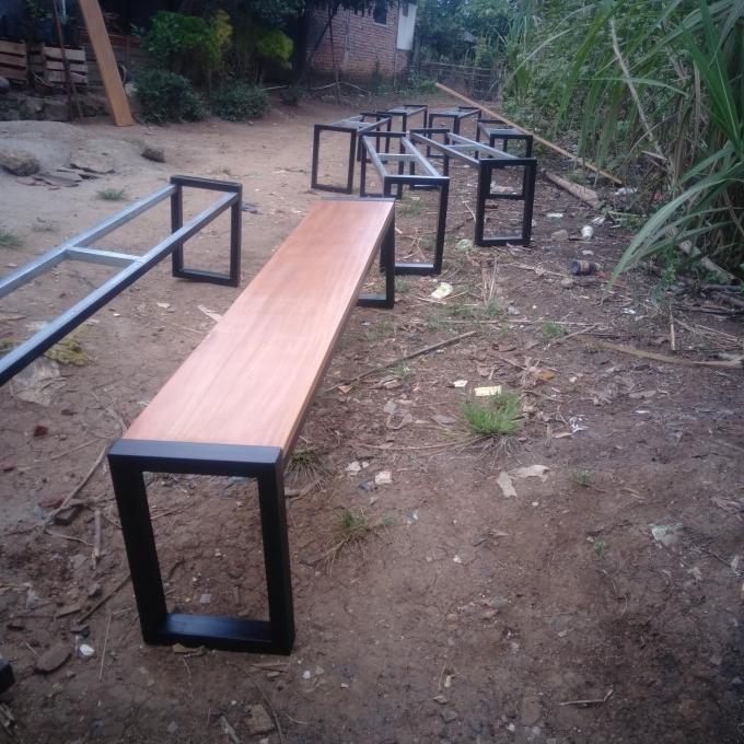 Bangku Bench Kayu Jati Asli Uk200X30X45Cm Sudah Pernis Anti Rayap