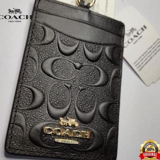

new !!! Id Card Lanyard Coch Signature Id Tag Embossed Black murah