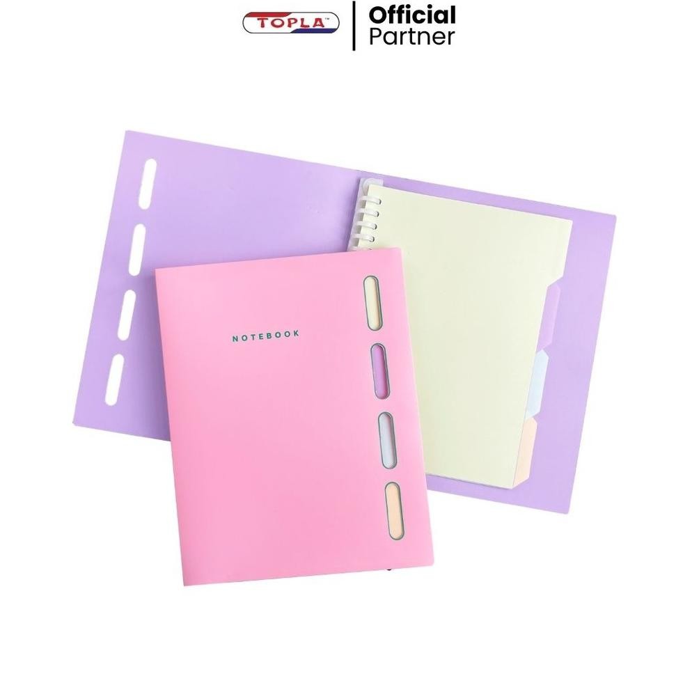 

Bisa COD COD TOPLA Binder Note Book A5 BNT-907 Buku Catatan 20 Ring Plastik Warna Pastel Lucu Murah Murah Premium