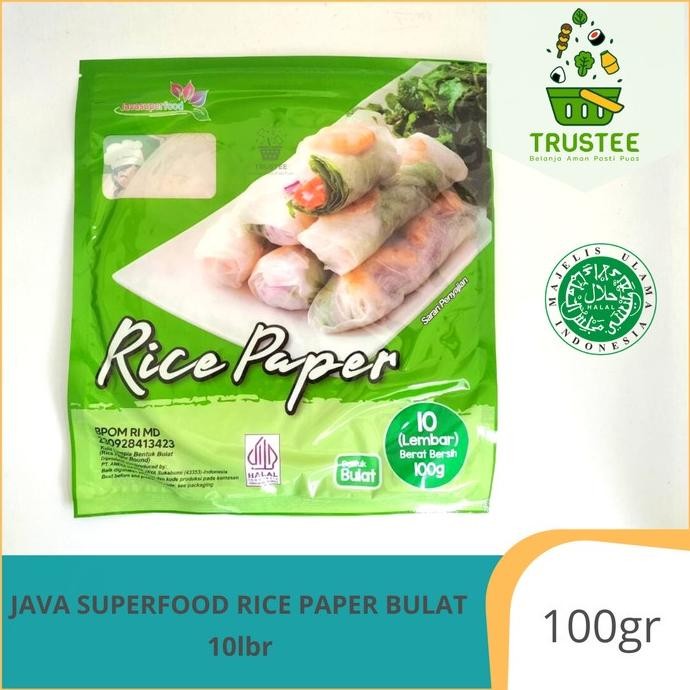 

dh-68 ZX41 Java Super Food Rice Paper / Kulit Lumpia Bulat 10 Lembar HALAL 100gr Sale Termurah