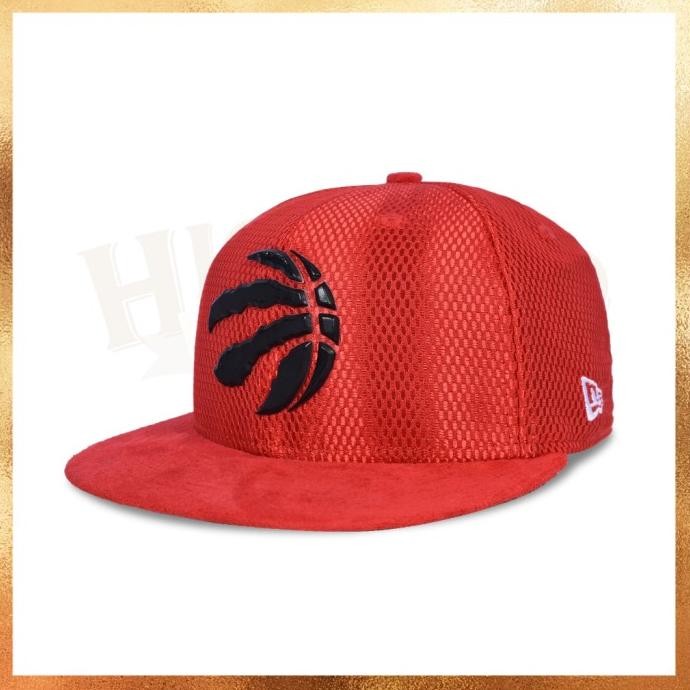 Topi New Era NBA Toronto Raptors On Court Collection Red Suede 59FIFTY