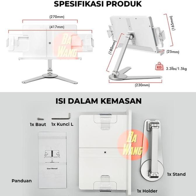 

new !!! Book Stand Standing Holder Dudukan Penjepit Sandaran Tatakan Buku Desk murah