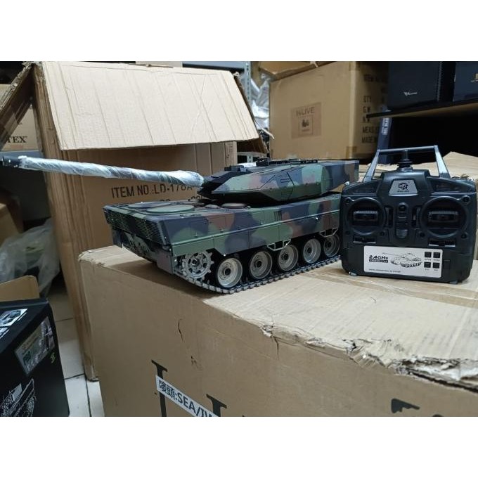 Murah Henglong RC German Leopard 2A6 Tank 1/16 Remote Control 2.4GHz Non COD