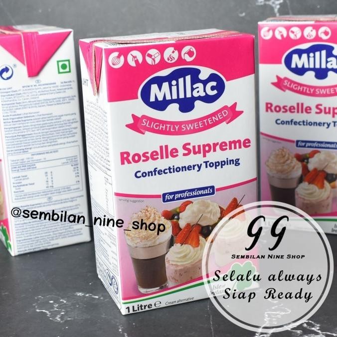 

Sale Millac Roselle Supreme Whipping Cream 1 Liter Confectionery Topping