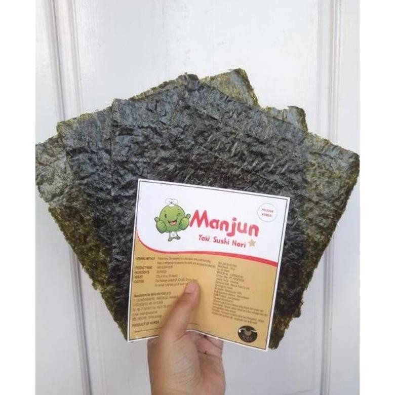 

nl-8 er-90 Manjun Nori HALAL Seaweed Rumput Laut Sushi Gimbap Korean Yaki Sushi Nori ISI 5pcs lembar sheet Hemat Murah