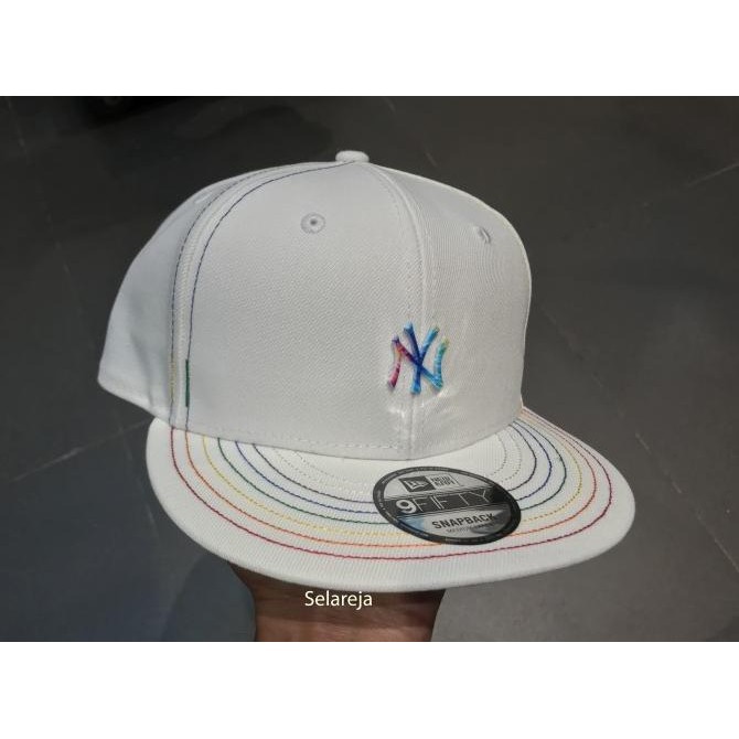 Topi New Era 9Fifty Rainbow Tie Dye White Snapback 100% Ori Resmi